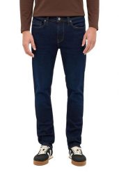 Męskie Spodnie jeansowe Mustang Style Vegas Slim Denim Blue 1017216 5000 902. Niebieskie spodnie materiałowe męskie Mustang, bez wzorów, z denimu. Za 219.99 zł.