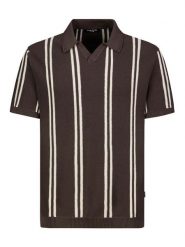 Sublevel Dzianinowa koszulka polo w kolorze brązowo-beżowym rozmiar: XXL. Brązowe koszulki polo męskie Sublevel, xxl, bez wzorów, z dzianiny, bez ramiączek. Za 100.75 zł.