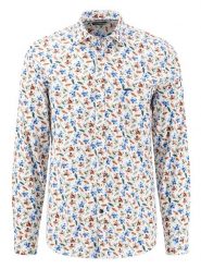 FYNCH-HATTON Koszula - Casual fit - w kolorze białym ze wzorem rozmiar: XXL. Białe koszule męskie Fynch-Hatton, xxl, bez wzorów, z bawełny, bez kołnierzyka, bez ramiączek. Za 100.99 zł.