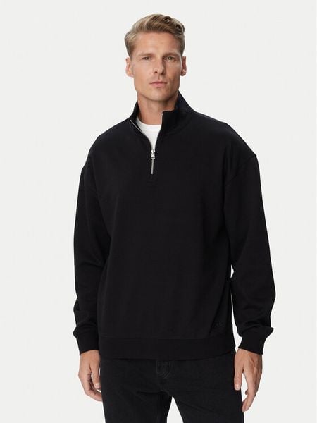 HUGO Bluza Dalizip 50568307 Czarny Regular Fit. Czarne bluzy bez kaptura męskie Hugo, m. Za 549.99 zł.