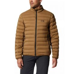 Kurtka puchowa męska Mountain Hardwear Deloro Down. Brązowe kurtki męskie MOUNTAIN HARDWEAR, l, bez wzorów, z puchu, bez kaptura, narciarskie. Za 1,199.00 zł.