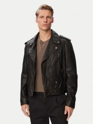 HUGO Kurtka skórzana 50564071 Czarny Regular Fit. Czarne kurtki męskie Hugo, m, bez wzorów, ze skóry, bez kaptura. Za 2,599.00 zł.