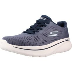 Buty SKECHERS GO WALK ARCH FIT N JOY JUNI Niebieski. Niebieskie buty trekkingowe męskie Skechers, z tkaniny, bez zapięcia, trekkingowe. Za 366.99 zł.