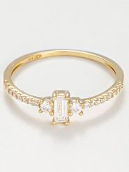 OR ÉCLAT Złoty pierścionek "Iriss" z cyrkoniami rozmiar: 56. Żółte pierścionki damskie Or Éclat, z cyrkonią, złote. Za 869.99 zł.