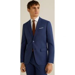 Mango Man - Marynarka Brasilia. Niebieskie marynarki męskie Mango Man, bez wzorów, z dzianiny. W wyprzedaży za 139.90 zł.