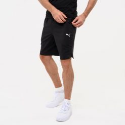 Spodenki fitness męskie Puma Active. Czarne szorty męskie Puma, m, z materiału, na fitness i siłownię. Za 119.99 zł.
