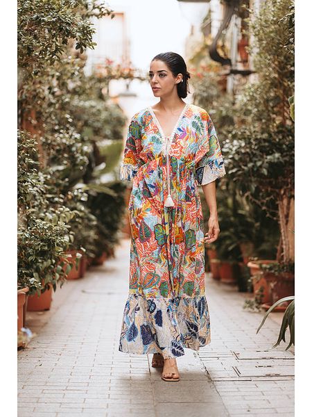 Isla Bonita by SIGRIS Sukienka ze wzorem rozmiar: XL. Sukienki damskie Isla Bonita by SIGRIS, na co dzień, xl, bez wzorów, z bawełny, bez kołnierzyka, bez ramiączek, maxi, proste. Za 167.28 zł.