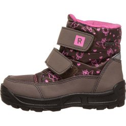 Botki w kolorze brązowo-różowym. Brązowe botki dziewczęce Richter, bez wzorów, bez ramiączek. W wyprzedaży za 132.95 zł.