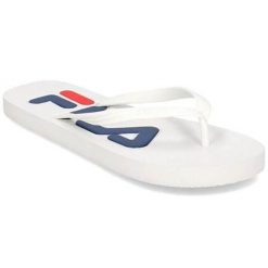 Japonki damskie Fila Troy Slipper. Białe klapki damskie Fila, bez wzorów, z materiału, bez obcasa. Za 86.00 zł.