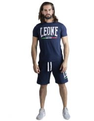 Zestaw męski Leone 1947. Niebieskie szorty męskie LEONE 1947 APPAREL, bez wzorów, z bawełny, sportowe. Za 126.26 zł.