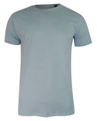 T-Shirt (Koszulka) Niebieski Bez Nadruku, Okrągły Dekolt, Postrzępione Brzegi -BRAVE SOUL- Męski. Niebieskie t-shirty męskie Brave Soul, l, bez wzorów, z bawełny, bez kołnierzyka. Za 45.00 zł.