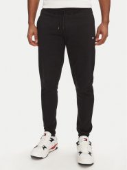 Tommy Jeans Spodnie dresowe Flag DM0DM20473 Czarny Slim Fit. Czarne spodnie dresowe męskie Tommy Jeans, bez wzorów, z bawełny. Za 219.99 zł.