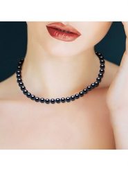 Mitzuko Naszyjnik perłowy w kolorze tahiti - dł. 42 cm rozmiar: onesize. Czarne naszyjniki damskie Mitzuko, srebrne. Za 695.99 zł.