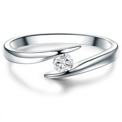 Trilani Srebrny pierścionek srebro wysokiej próby Topaz srebrny Pierścionki 1 ct Damski. Szare pierścionki damskie Trilani, z topazem, srebrne. Za 278.99 zł.