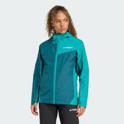 Kurtka Terrex Multi 2.5L Rain.Rdy. Niebieskie kurtki damskie Adidas, l, bez kaptura. W wyprzedaży za 524.25 zł.