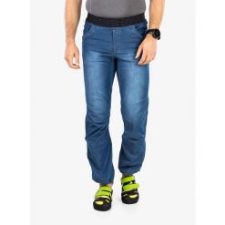 Spodnie wspinaczkowe męskie Ocun Mania Jeans. Niebieskie spodnie materiałowe męskie Ocun, bez wzorów, z jeansu, sportowe. Za 356.50 zł.