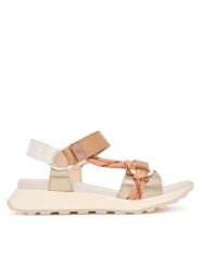 Hispanitas Sandały CHV264869 C003 Złoty. Żółte sandały damskie Hispanitas, bez wzorów, ze skóry, bez obcasa, na płaskiej podeszwie. Za 569.99 zł.