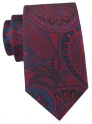 Krawat Męski - Angelo di Monti - Ciemna Czerwień, Duże Paisley. Czerwone krawaty i muchy męskie Angelo di Monti, bez wzorów, z tkaniny, eleganckie. Za 45.00 zł.