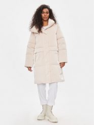Calvin Klein Jeans Płaszcz zimowy J20J222172 Écru Oversize. Kurtki damskie Calvin Klein Jeans, na zimę, m, bez wzorów, z jeansu. Za 1,189.00 zł.