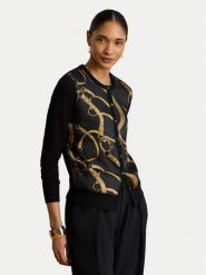 LAUREN RALPH LAUREN Kardigan 200P13977001 Czarny Regular Fit. Czarne kardigany damskie Lauren Ralph Lauren, s, bez wzorów, z syntetyku. Za 859.99 zł.