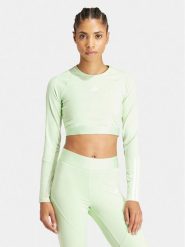 Adidas Koszulka techniczna Hyperglam Training IN6776 Zielony Slim Fit. Zielone bluzki sportowe damskie Adidas, xs, bez wzorów, z syntetyku, bez ramiączek. Za 179.99 zł.