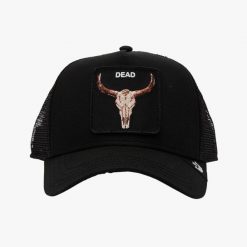 Czapka Goorin Bros Dead Skull Total Black. Czarne czapki męskie Goorin Bros, bez wzorów. Za 190.35 zł.