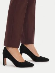 Nine West Czółenka CEO-LP806187-1 Czarny. Czarne czółenka damskie Nine West, bez wzorów, z materiału, bez obcasa. Za 249.99 zł.