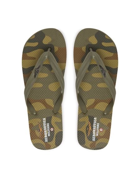 Aeronautica Militare Japonki 261SC0243UCT03112 Khaki. Brązowe klapki i japonki męskie AERONAUTICA MILITARE, z syntetyku. Za 88.99 zł.