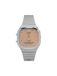 Casio Zegarek Vintage AQ-240E-4AEF Srebrny. Szare, analogowe zegarki damskie Casio, srebrne. Za 269.99 zł.