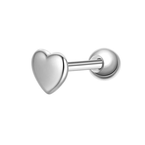 Glanzstücke München Piercing Serce z srebra próby 925 w kolorze srebrnym Kolczyki 1 ct Damski. Szare kolczyki damskie Glanzstücke München, srebrne. Za 110.49 zł.