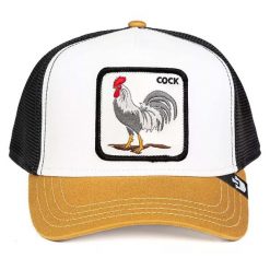 Czapka Goorin Bros V2 Rooster Dorosłych. Białe czapki męskie Goorin Bros, z aplikacjami, z bawełny. Za 216.99 zł.