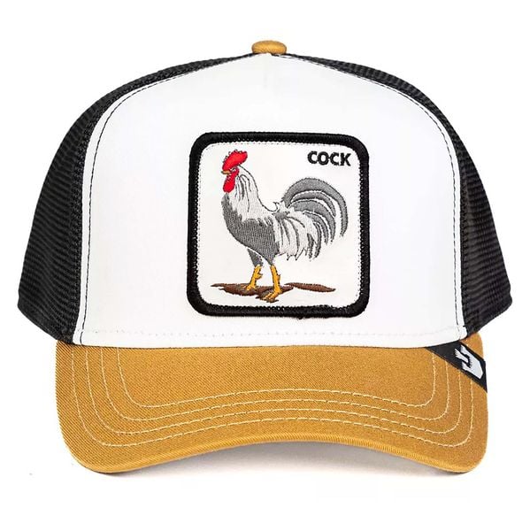 Czapka Goorin Bros V2 Rooster Dorosłych. Białe czapki męskie Goorin Bros, z aplikacjami, z bawełny. Za 217.99 zł.