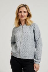 Rozpinana bluza szara. Szare bluzy bez kaptura damskie MOODO, l, z elastanu. W wyprzedaży za 59.98 zł.
