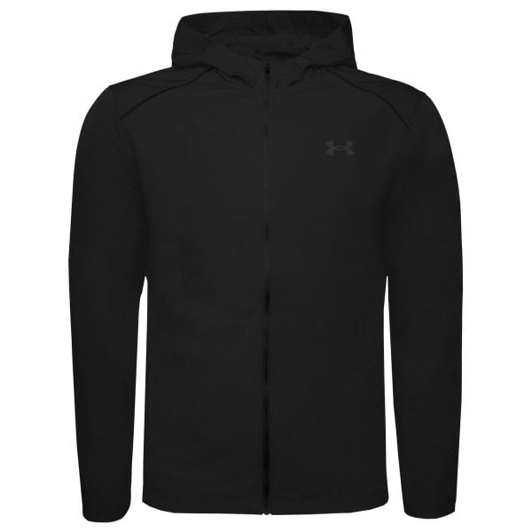 Kurtka przeciwdeszczowa z kapturem Under Armour Storm Run. Brązowe kurtki treningowe męskie Under Armour, l, bez wzorów, do biegania. Za 317.95 zł.