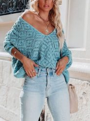 Milan Kiss Sweter w kolorze niebieskim rozmiar: S. Niebieskie swetry klasyczne damskie Milan Kiss, s, bez kołnierzyka. Za 152.99 zł.