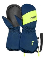 Reusch Rękawiczki narciarskie "Cliff R-TEX® XT" w kolorze granatowo-żółtym rozmiar: 2/3. Niebieskie rękawiczki dziecięce REUSCH, bez ramiączek. Za 96.14 zł.