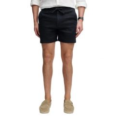 Lniane szorty Superdry. Niebieskie szorty męskie Superdry., ze lnu, bez kołnierzyka. Za 386.40 zł.
