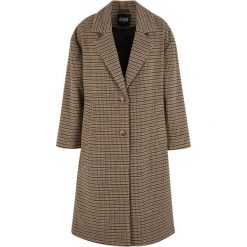 Oversize płaszcz w kratę damski Urban Classics. Brązowe płaszcze damskie Urban Classics, l, bez wzorów, z materiału. Za 382.40 zł.
