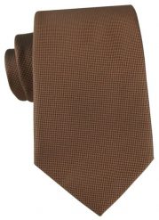 Krawat w Kolorze Ciemnego Karmelu, Mikrostruktura Tkaniny - Alties. Krawaty i muchy męskie Alties, bez wzorów, z tkaniny, eleganckie. Za 55.00 zł.