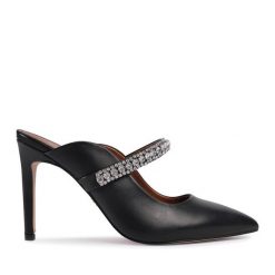 Klapki Kurt Geiger. Czarne klapki damskie Kurt Geiger, bez wzorów, bez obcasa. Za 429.99 zł.