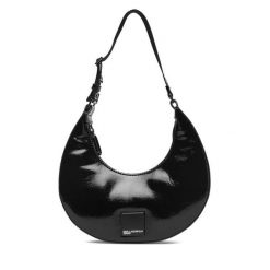 Torebka Karl Lagerfeld Jeans. Czarne torebki klasyczne damskie Karl Lagerfeld Jeans, bez wzorów, z jeansu, bez dodatków. Za 559.99 zł.