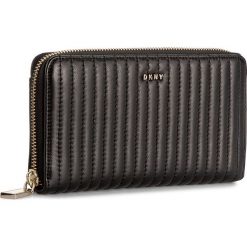 Duży Portfel Damski DKNY - Slgs-Gansevoort R2245060 Black 001. Czarne portfele damskie DKNY, bez wzorów, ze skóry. W wyprzedaży za 299.00 zł.