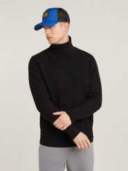 G-Star Sweter w kolorze czarnym rozmiar: S. Czarne swetry męskie G-Star, s, bez wzorów, prążkowane, bez kołnierzyka. Za 158.10 zł.