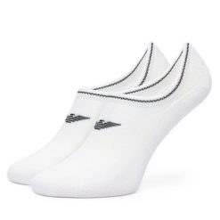 Stopki EA7 Emporio Armani. Białe skarpetki damskie EA7 Emporio Armani, bez wzorów. Za 129.99 zł.