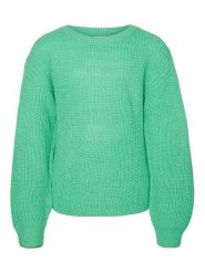 Vero Moda Girl Sweter Sayla 10272974 Zielony Regular Fit. Zielone swetry dziewczęce Vero Moda Girl, bez wzorów, z syntetyku, bez kołnierzyka. Za 99.99 zł.