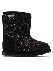 EMU Australia Śniegowce Galaxy Brumby K12659 Czarny. Czarne kozaki dziewczęce Emu Australia, bez wzorów, ze skóry, bez obcasa. Za 469.00 zł.