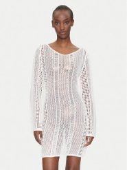 Hunkemöller Sukienka plażowa Crochet 206710 Beżowy Regular Fit. Brązowe sukienki damskie Hunkemöller, na plażę, m, bez wzorów, z syntetyku, bez kołnierzyka, bez ramiączek. Za 159.99 zł.