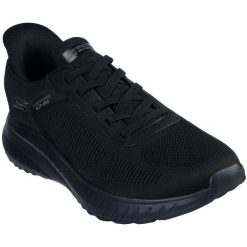 Buty sportowe męskie Skechers Bob Squad Chaos Solid Step. Czarne buty sportowe na co dzień męskie Skechers, bez zapięcia. Za 299.99 zł.