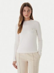 Guess Bluzka V6RI00 KD741 Écru Slim Fit. Bluzki damskie Guess, xxs, z aplikacjami, z bawełny, bez ramiączek. Za 199.99 zł.