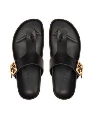 Tory Burch Japonki Mellow Thong Sandal 155190 Czarny. Czarne klapki damskie Tory Burch, bez wzorów, ze skóry, bez obcasa. Za 1,219.00 zł.
